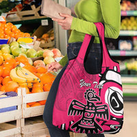 Personalized Canada Haida Eagle Grocery Bag Pink Style