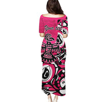 Personalized Canada Haida Eagle Puletasi Pink Style - Wonder Print Shop