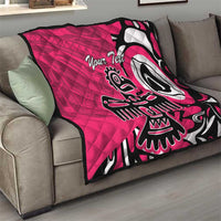 Personalized Canada Haida Eagle Quilt Pink Style - Wonder Print Shop