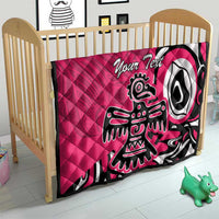 Personalized Canada Haida Eagle Quilt Pink Style - Wonder Print Shop