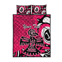 Personalized Canada Haida Eagle Quilt Bed Set Pink Style - Wonder Print Shop