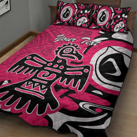 Personalized Canada Haida Eagle Quilt Bed Set Pink Style - Wonder Print Shop
