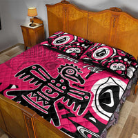 Personalized Canada Haida Eagle Quilt Bed Set Pink Style - Wonder Print Shop