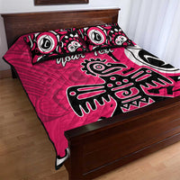 Personalized Canada Haida Eagle Quilt Bed Set Pink Style - Wonder Print Shop