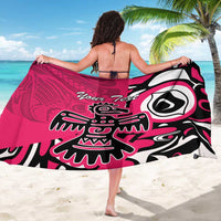 Personalized Canada Haida Eagle Sarong Pink Style - Wonder Print Shop