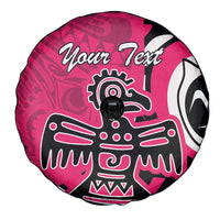 Personalized Canada Haida Eagle Spare Tire Cover Pink Style - Wonder Print Shop