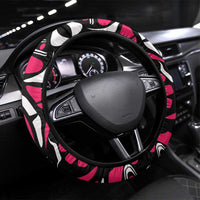 Canada Haida Eagle Steering Wheel Cover Pink Style - Wonder Print Shop