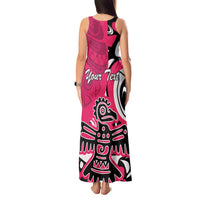Personalized Canada Haida Eagle Tank Maxi Dress Pink Style - Wonder Print Shop
