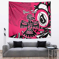 Personalized Canada Haida Eagle Tapestry Pink Style - Wonder Print Shop