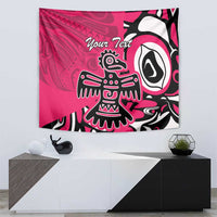 Personalized Canada Haida Eagle Tapestry Pink Style - Wonder Print Shop