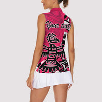 Personalized Canada Haida Eagle Women Sleeveless Polo Shirt Pink Style - Wonder Print Shop