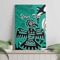 Personalized Canada Haida Eagle Canvas Wall Art Turquoise Style - Wonder Print Shop