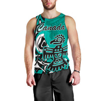 Personalized Canada Haida Eagle Men Tank Top Turquoise Style - Wonder Print Shop