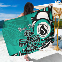 Personalized Canada Haida Eagle Sarong Turquoise Style - Wonder Print Shop