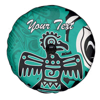Personalized Canada Haida Eagle Spare Tire Cover Turquoise Style - Wonder Print Shop