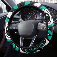 Canada Haida Eagle Steering Wheel Cover Turquoise Style - Wonder Print Shop
