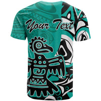 Personalized Canada Haida Eagle T Shirt Turquoise Style - Wonder Print Shop