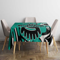 Personalized Canada Haida Eagle Tablecloth Turquoise Style - Wonder Print Shop