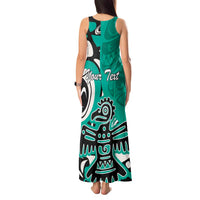 Personalized Canada Haida Eagle Tank Maxi Dress Turquoise Style - Wonder Print Shop