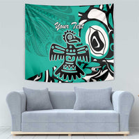 Personalized Canada Haida Eagle Tapestry Turquoise Style - Wonder Print Shop