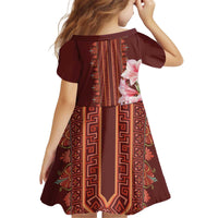 Africa Dashiki Kid Short Sleeve Dress With Belladonna Lily - Wonder Print Shop