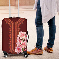 Africa Dashiki Luggage Cover With Belladonna Lily - Wonder Print Shop
