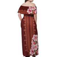 Africa Dashiki Off Shoulder Maxi Dress With Belladonna Lily - Wonder Print Shop