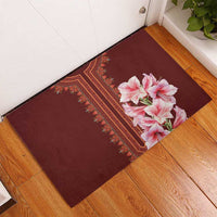 Africa Dashiki Rubber Doormat With Belladonna Lily - Wonder Print Shop