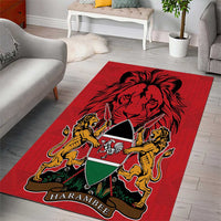 Kenya Area Rug Coat Of Arms With Kente Patterns - Wonder Print Shop