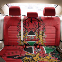Kenya Back Car Seat Cover Coat Of Arms With Kente Patterns - Wonder Print Shop