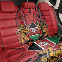 Kenya Back Car Seat Cover Coat Of Arms With Kente Patterns - Wonder Print Shop