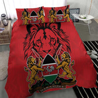 Kenya Bedding Set Coat Of Arms With Kente Patterns - Wonder Print Shop