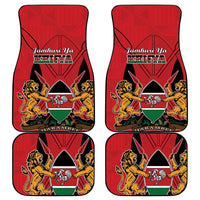 Kenya Car Mats Coat Of Arms With Kente Patterns - Wonder Print Shop