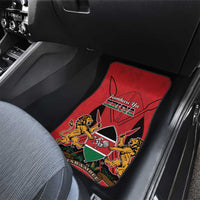 Kenya Car Mats Coat Of Arms With Kente Patterns - Wonder Print Shop