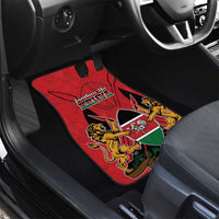 Kenya Car Mats Coat Of Arms With Kente Patterns - Wonder Print Shop