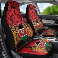 Kenya Car Seat Cover Coat Of Arms With Kente Patterns - Wonder Print Shop