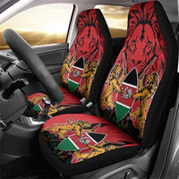 Kenya Car Seat Cover Coat Of Arms With Kente Patterns - Wonder Print Shop