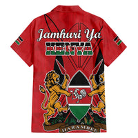 Kenya Family Matching Off Shoulder Maxi Dress and Hawaiian Shirt Coat Of Arms With Kente Patterns - Wonder Print Shop