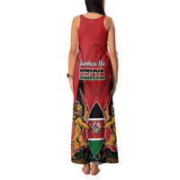Kenya Family Matching Tank Maxi Dress and Hawaiian Shirt Coat Of Arms With Kente Patterns - Wonder Print Shop