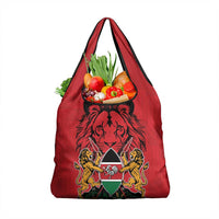 Kenya Grocery Bag Coat Of Arms With Kente Patterns