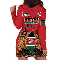 Kenya Hoodie Dress Coat Of Arms With Kente Patterns - Wonder Print Shop