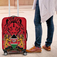 Kenya Luggage Cover Coat Of Arms With Kente Patterns - Wonder Print Shop