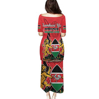 Kenya Puletasi Coat Of Arms With Kente Patterns - Wonder Print Shop