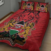 Kenya Quilt Bed Set Coat Of Arms With Kente Patterns - Wonder Print Shop