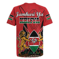 Kenya Rugby Jersey Coat Of Arms With Kente Patterns - Wonder Print Shop