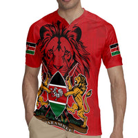 Kenya Rugby Jersey Coat Of Arms With Kente Patterns - Wonder Print Shop