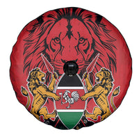 Kenya Spare Tire Cover Coat Of Arms With Kente Patterns - Wonder Print Shop
