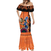 African Woman In Ethnic Dress Mermaid Dress Ethnic Geometric Patterns - Wonder Print Shop