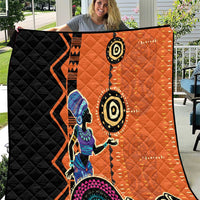 African Woman In Ethnic Dress Quilt Ethnic Geometric Patterns - Wonder Print Shop