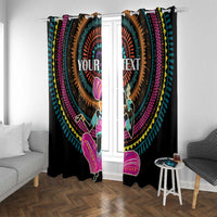 Personalized Africa Window Curtain Beautiful Black Woman - Wonder Print Shop